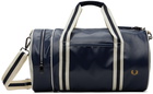 Fred Perry Navy & White Classic Barrel Duffle Bag