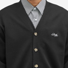 Drôle de Monsieur Men's Logo Cardigan in Black