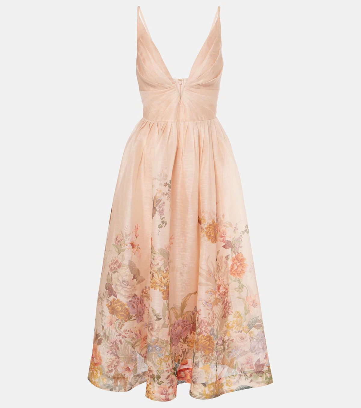 Zimmermann Pavilion linen and silk midi dress Zimmermann