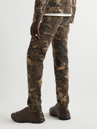 Givenchy - Slim-Fit Zip-Detailed Distressed Camouflage-Print Jeans - Brown