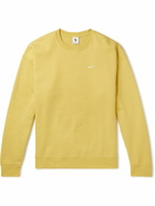 Nike - Logo-Embroidered Cotton-Blend Jersey Sweatshirt - Yellow