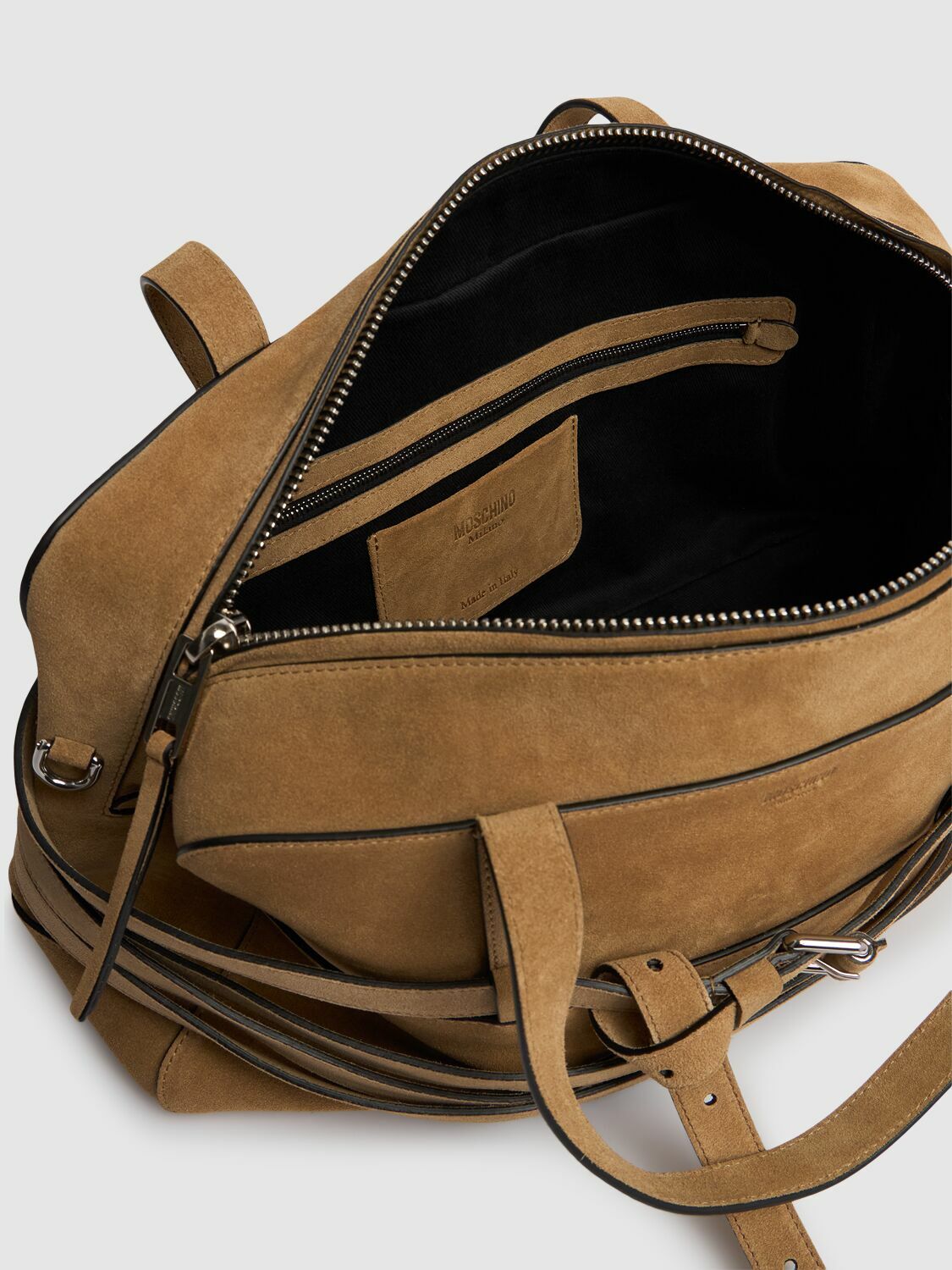 ★Moschino★ Tie Me Bag in Suede Small POLMC4226PP0MOF0POL80 Moschino Tie Me bag in suede Small | Moschino