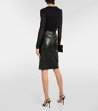 Diane von Furstenberg Taashi faux leather midi skirt