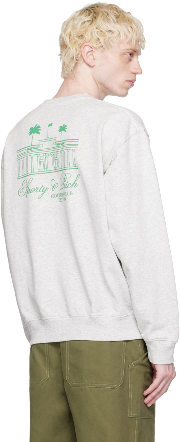Sporty & Rich Gray Villa Sweatshirt Sporty & Rich