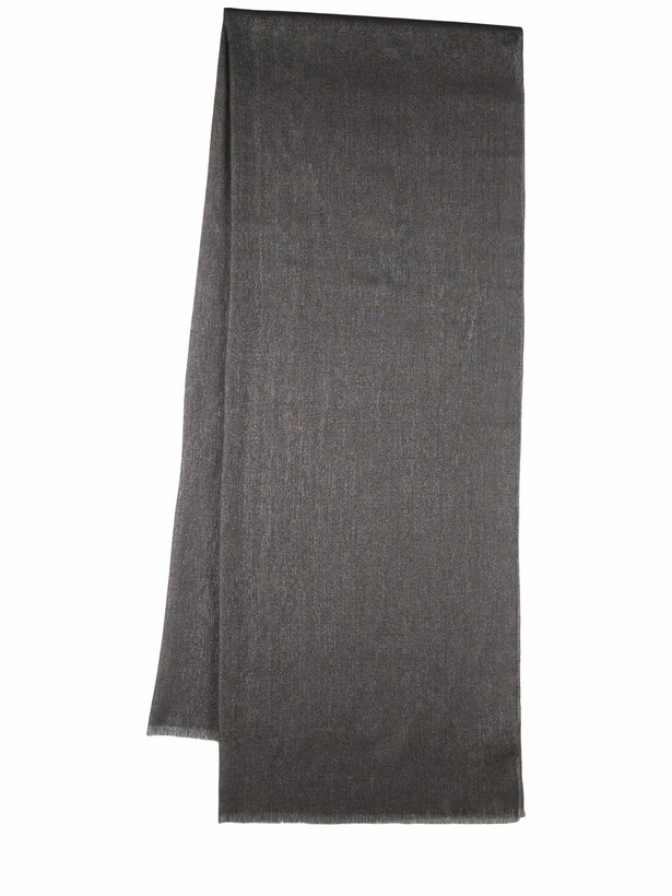 Photo: BRUNELLO CUCINELLI Laminated Cashmere Blend Scarf