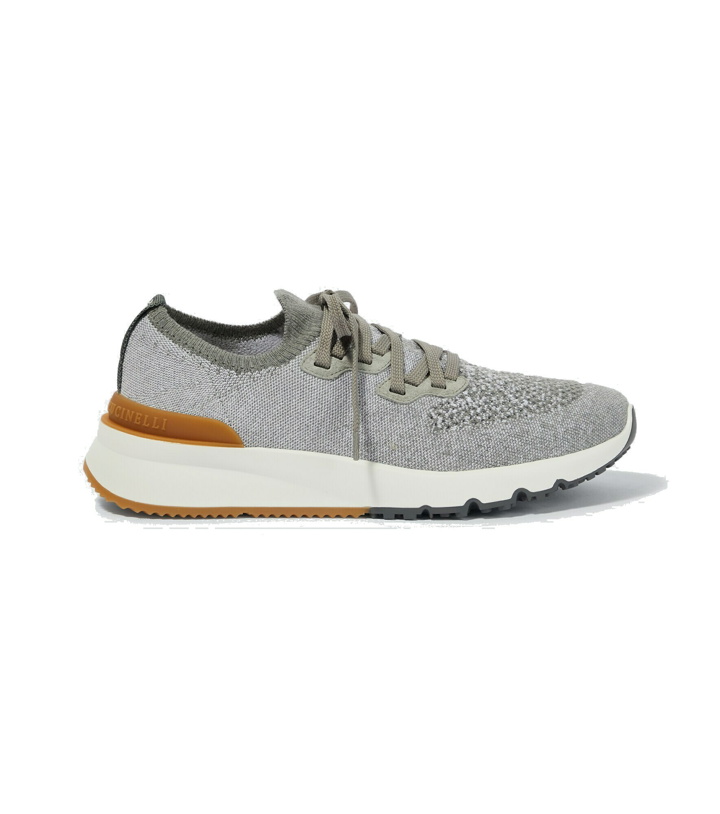 Photo: Brunello Cucinelli - Cotton knit sneakers