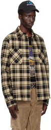 Off-White Beige & Black Check Shirt