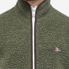 Drake's Men's Boucle Wool Fleece Jacket in Olive