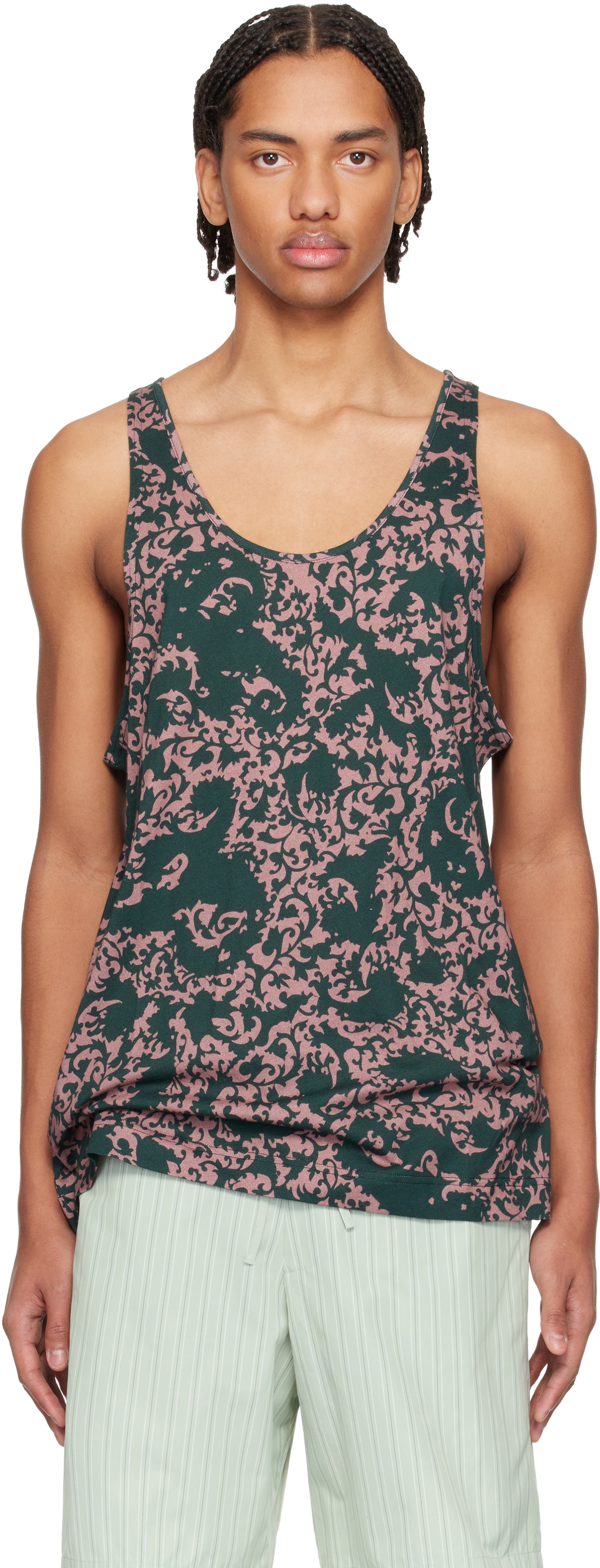 Dries Van Noten Black Mesh Tank Top Dries Van Noten