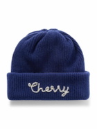 Cherry Los Angeles - Logo-Embroidered Ribbed Cashmere Beanie