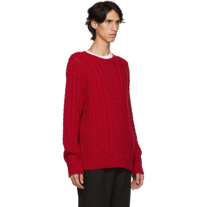 Sies Marjan Red Lou Cable Sweater