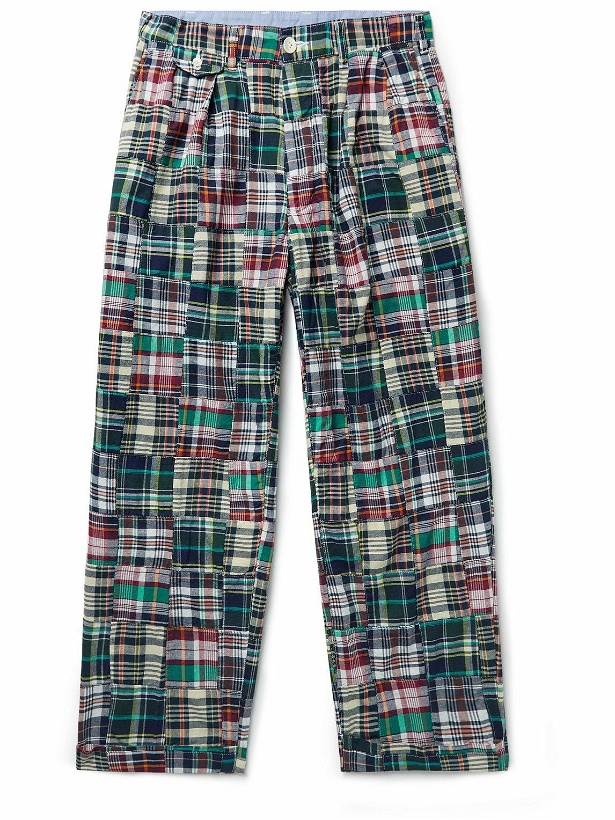 Photo: Beams Plus - Throwing Fits Tapered Cropped Checked Cotton Trousers - Multi