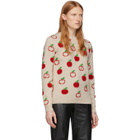 Gucci Off-White Jacquard GG Apple Sweater