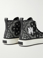 AMIRI - Leather-Trimmed Paisley-Print Canvas High-Top Sneakers - Black