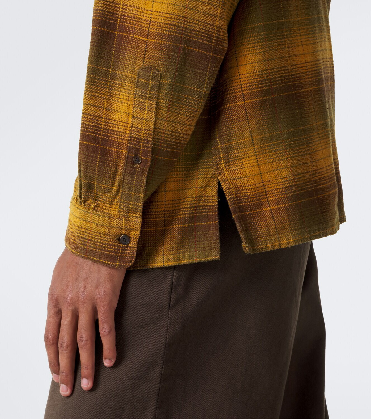 A.Presse Checked cotton and silk twill shirt