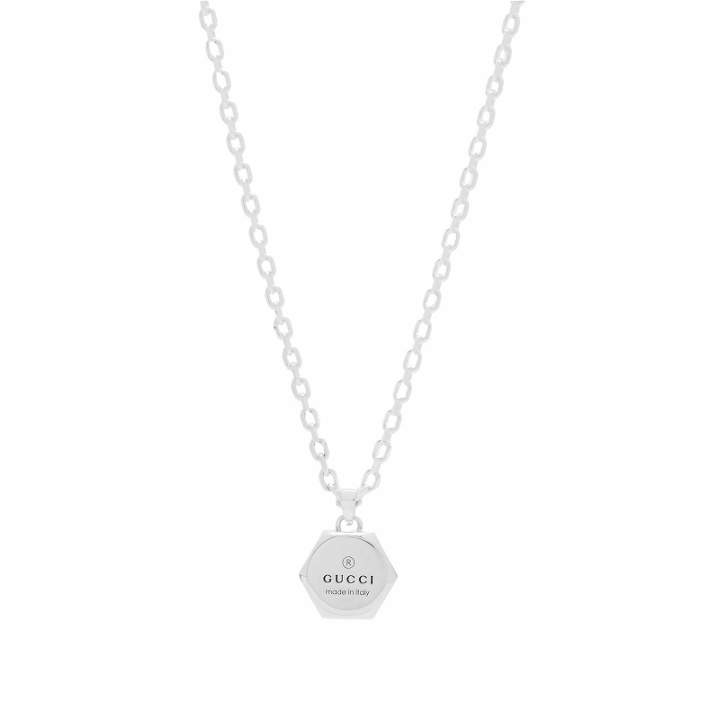 Photo: Gucci Women's Trademark Hexagonal Necklace in Silver