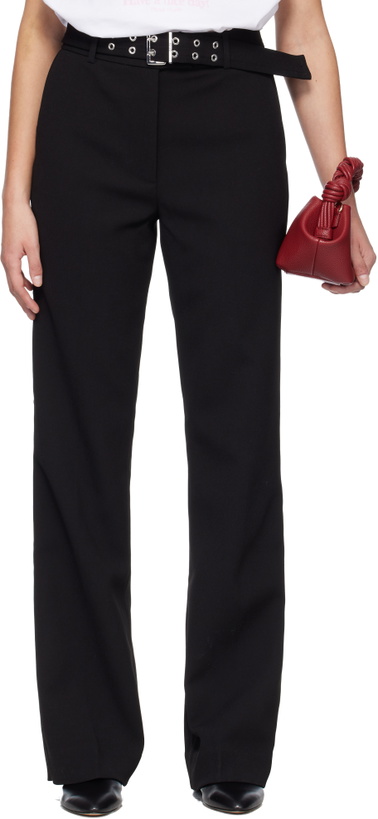 Photo: GANNI Black Belted Trousers