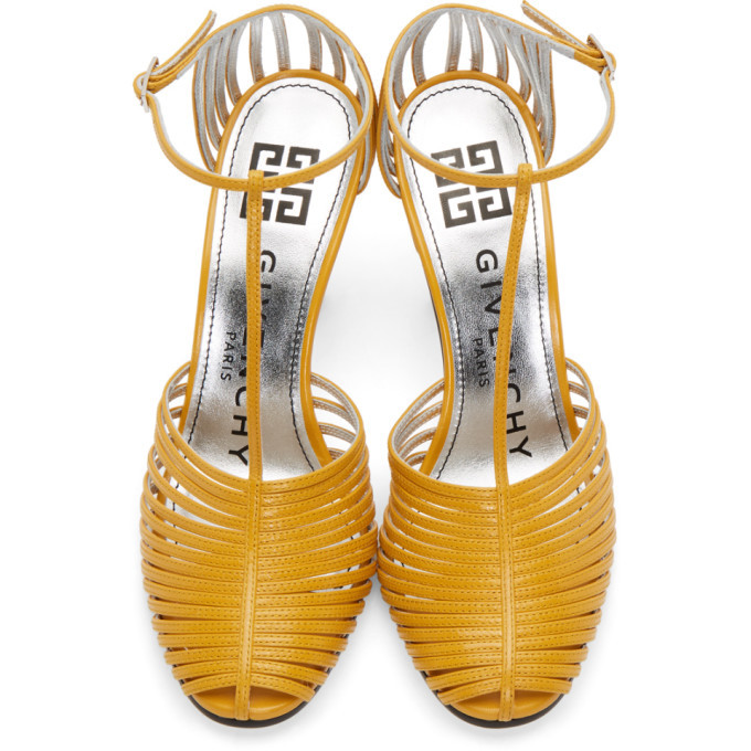 Givenchy Yellow Mignon Cage Sandals