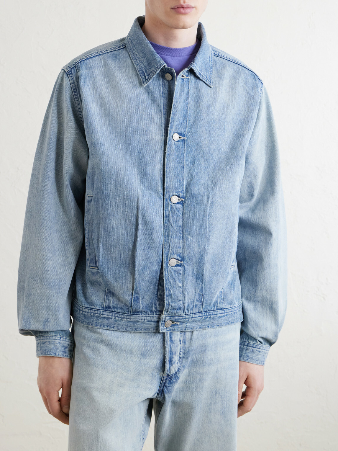 Auralee - Faded Denim Jacket - Blue