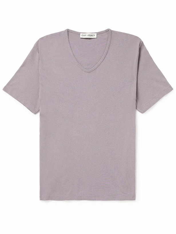 Photo: Our Legacy - Cotton-Jersey T-Shirt - Purple