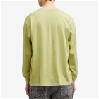 Auralee Men's Luster Plaiting Long Sleeve T-Shirt in Light Green