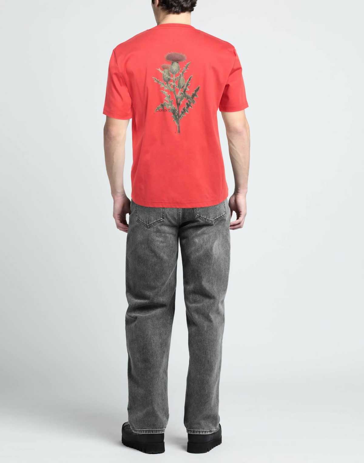 Lanvin Mens T-shirt in Tomato red