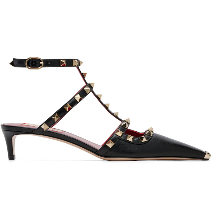 Photo: Valentino Garavani Black Rockstud Court Heels