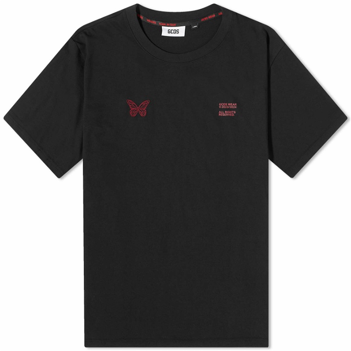 Photo: GCDS Men's Logo Butterfly T-Shirt in Black