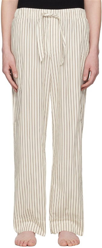 Photo: Tekla White Striped Pyjama Pants