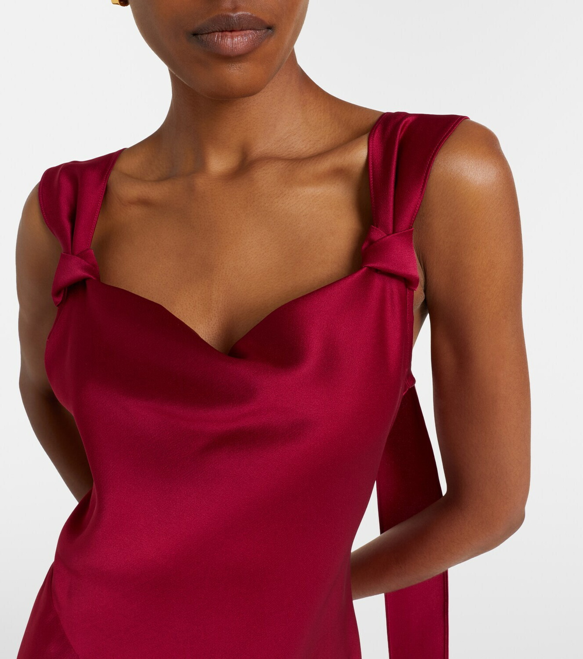 Max Mara Crêpe satin maxi dress