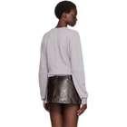 TONYWACK Gray Superfine Wool Commando V-Neck Sweater
