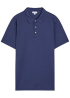Sunspel Cotton-jersey Polo Shirt Dark Blue