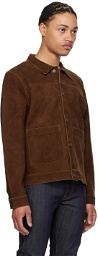 Nudie Jeans Brown Dante Leather Jacket