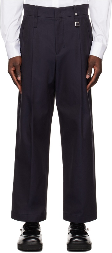 Photo: Wooyoungmi Navy Pleated Trousers