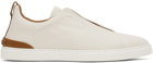 ZEGNA Off-White Triple Stitch Sneakers