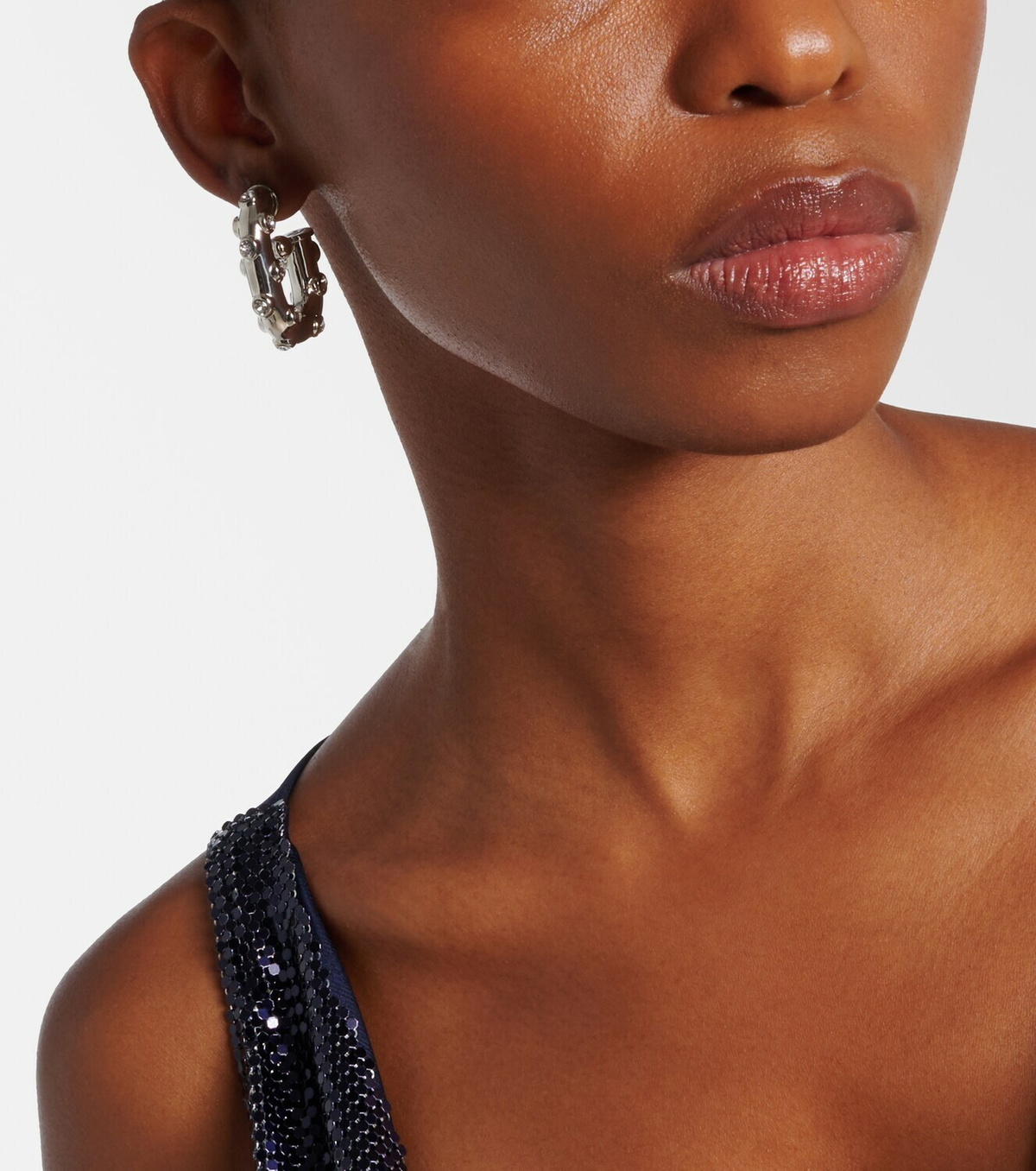Rabanne Crystal-embellished hoop earrings
