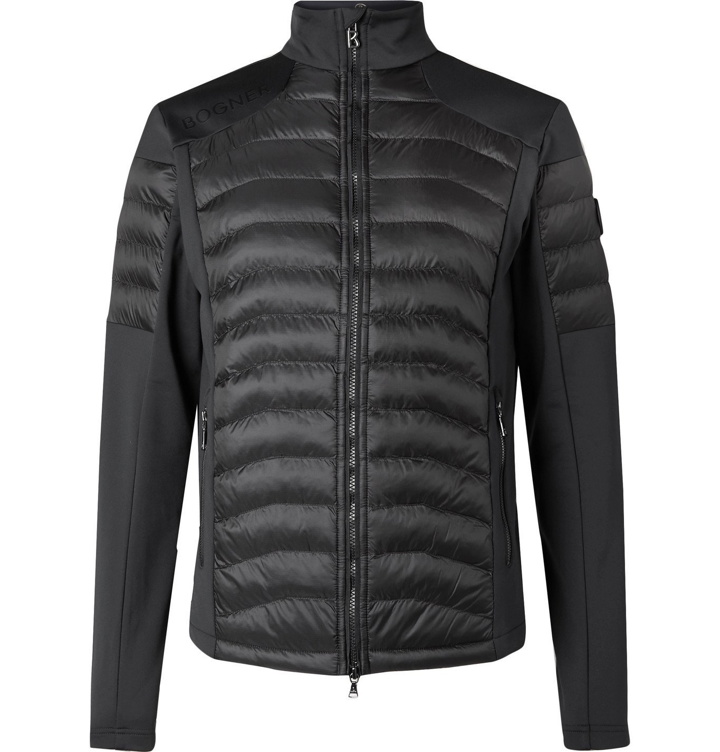 Photo: Bogner - Corrado Panelled Stretch-Jersey and Quilted Shell Mid-Layer - Black