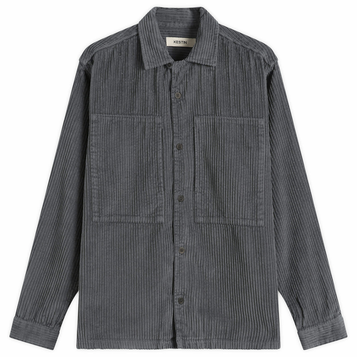 Kestin Men's Durno Overshirt in Charcoal Corduroy