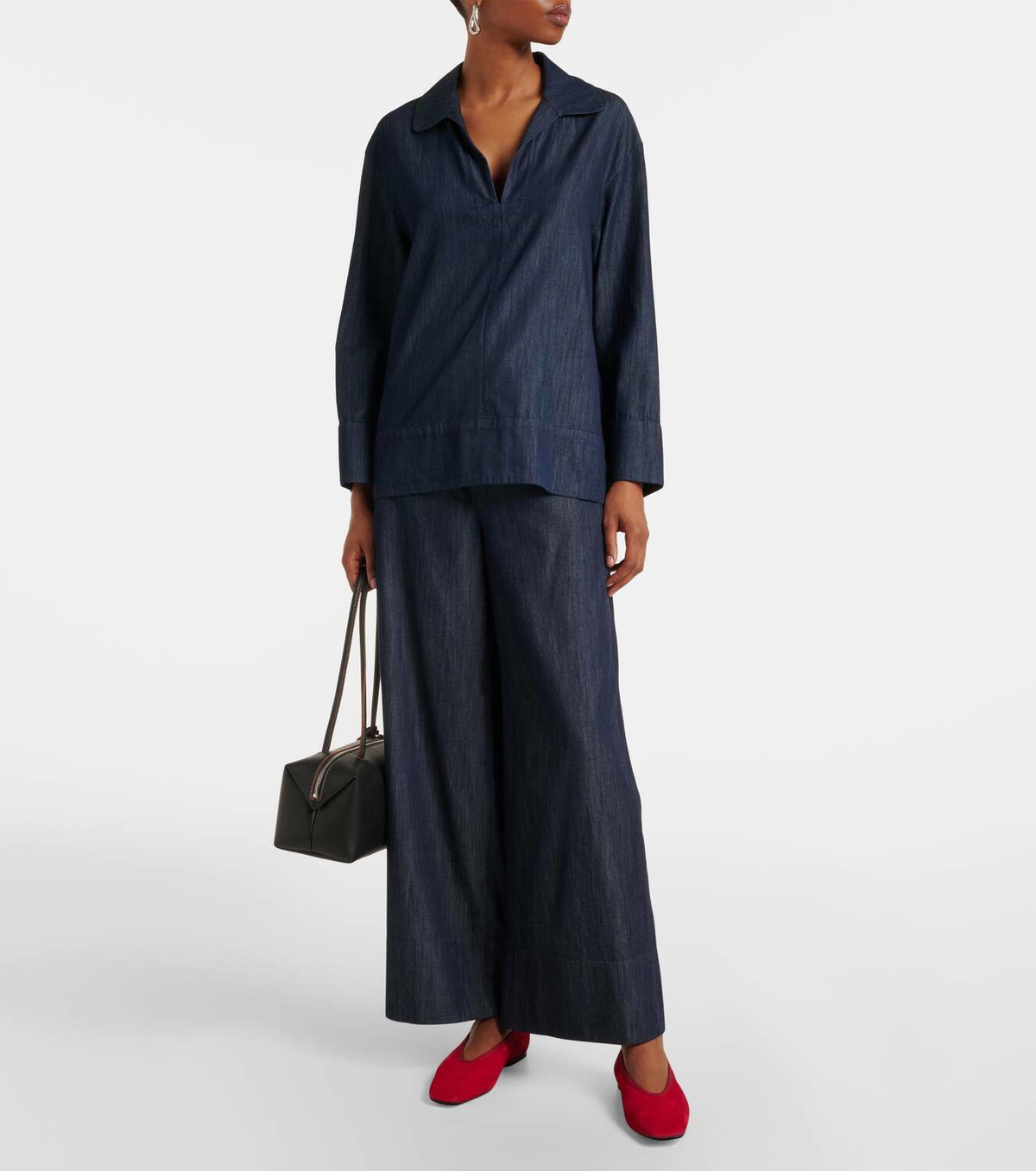 パンツ MAX MARA Jour cotton trousers Max Mara Women Jour Cotton Trousers In Blue | ModeSens