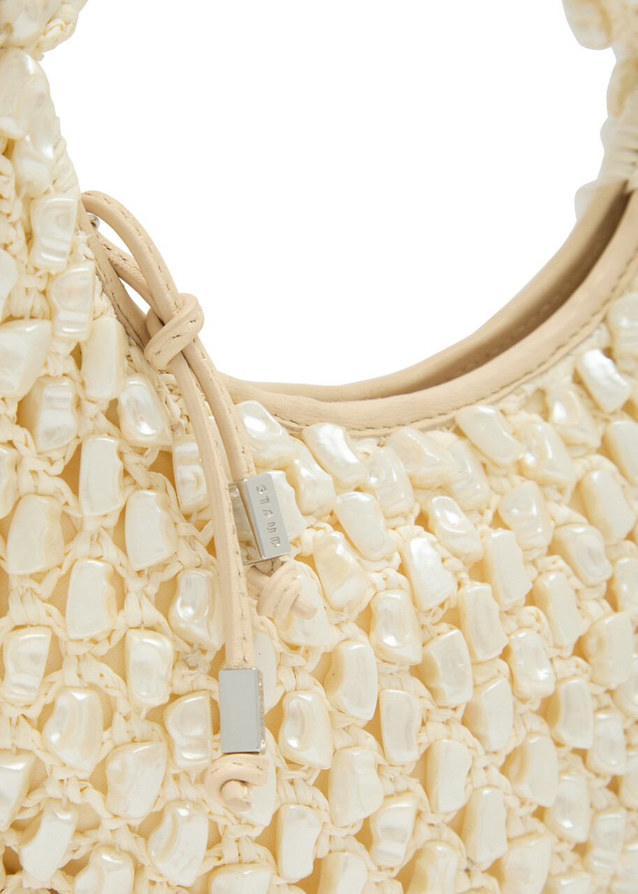 Staud Reef Bead-embellished Crochet top Handle bag - Cream - One Size