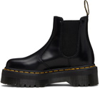 Dr. Martens Black 2976 Polished Smooth Platform Chelsea Boots