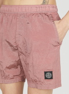 Stone Island - Compass Patch Swim Shorts in Pink