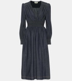 Fendi Cotton-chambray midi dress
