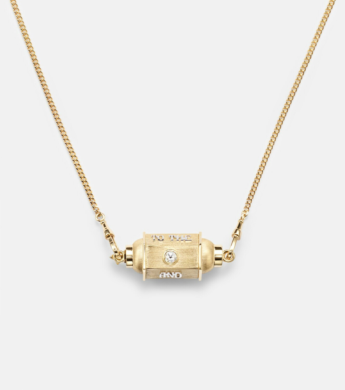 Marie Lichtenberg Love You 18kt gold pendant necklace with diamond and ruby