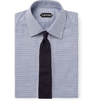 TOM FORD - Slim-Fit Puppytooth Cotton Shirt - Blue