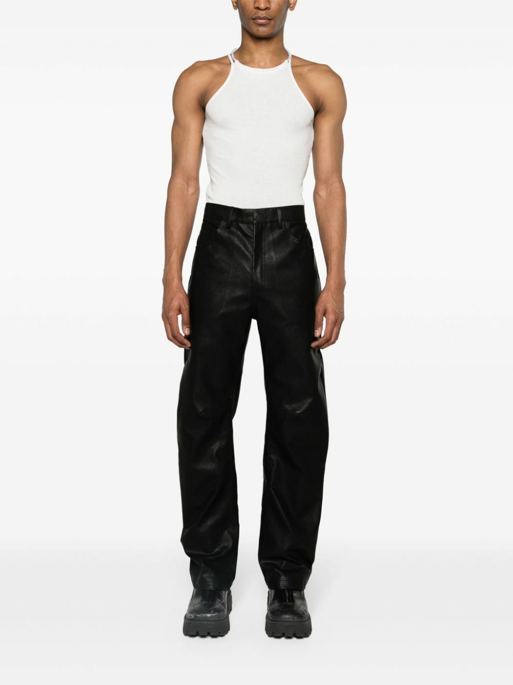 Dion Lee White Barball Organic-Cotton Tank Top
