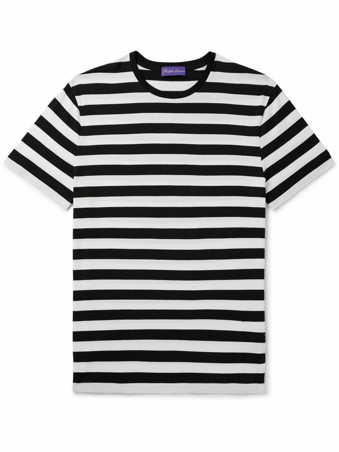 Photo: Ralph Lauren Purple label - Striped Cotton-Jersey T-Shirt - White