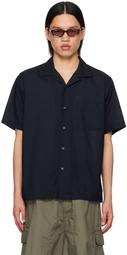 nanamica Navy Open Collar Shirt