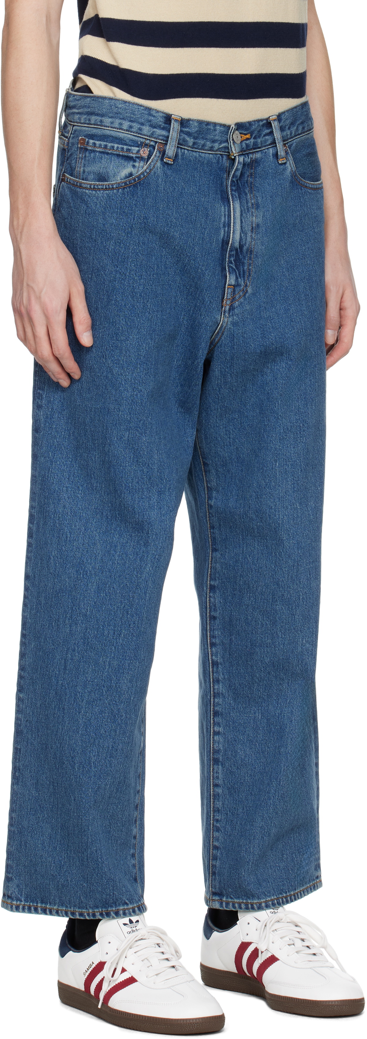 WACKO MARIA Blue Washed Jeans