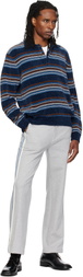Solid Homme Gray Cotton Trousers